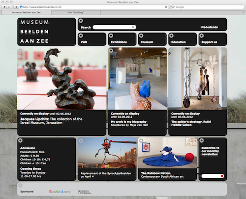 The Museum Beelden aan Zee website powered by Vix